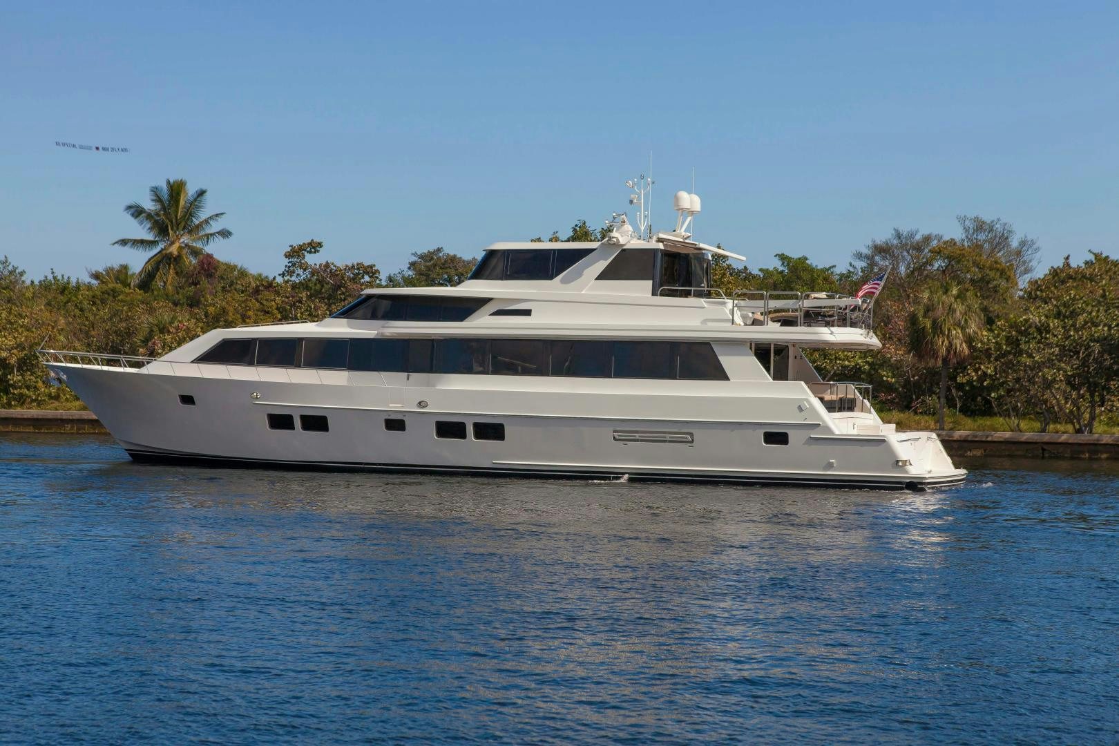 a white yacht in the water aboard MONARCH Yacht for Sale