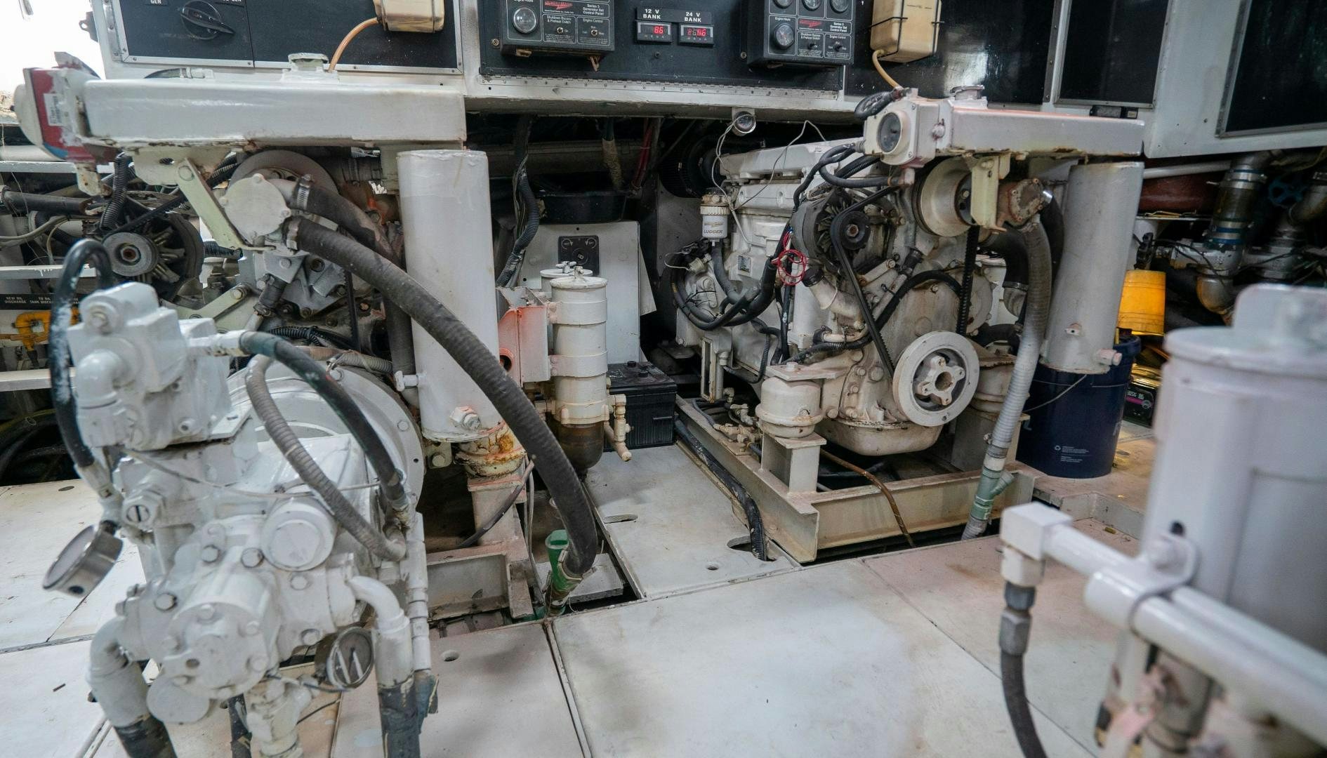 a large machine with many pipes aboard MARAZUL Yacht for Sale