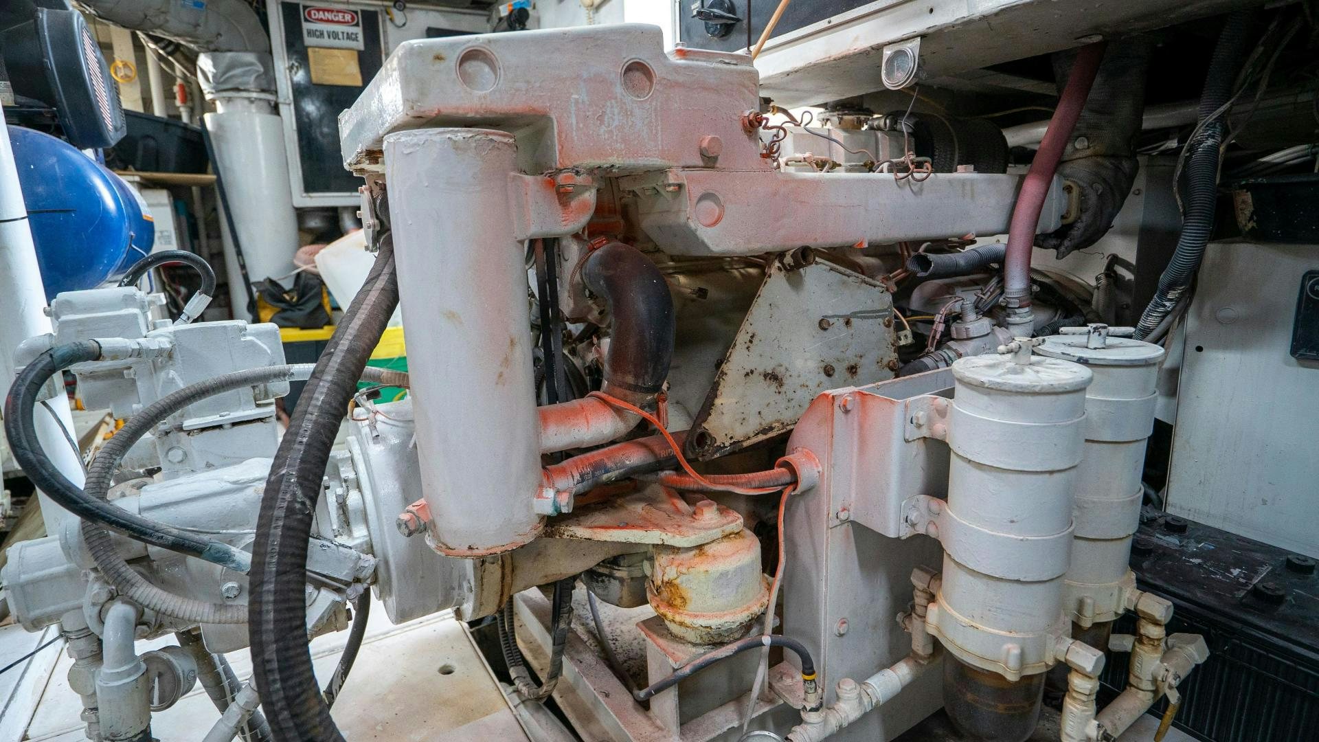 a machine with pipes aboard MARAZUL Yacht for Sale