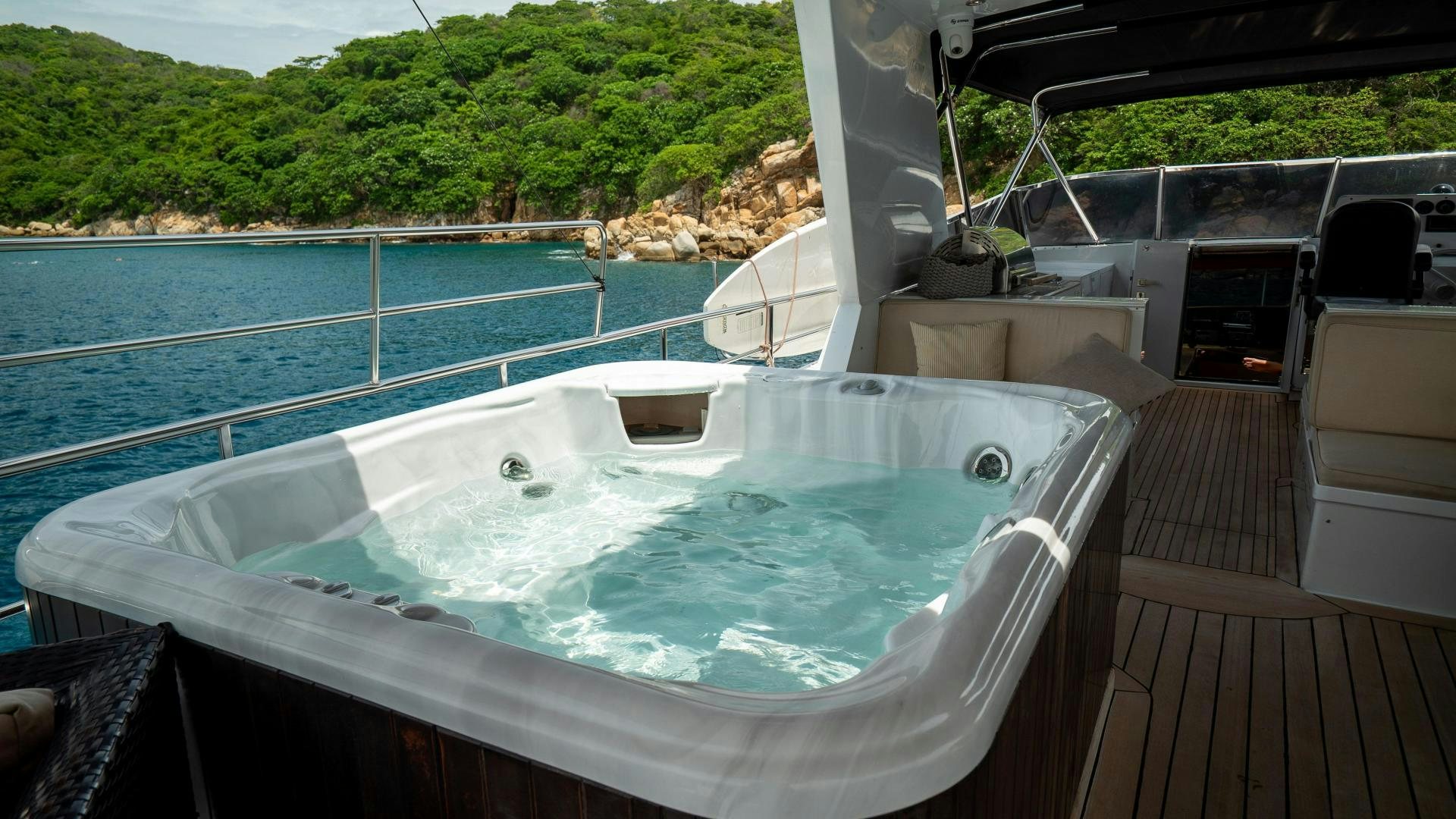 a large swimming pool aboard MARAZUL Yacht for Sale