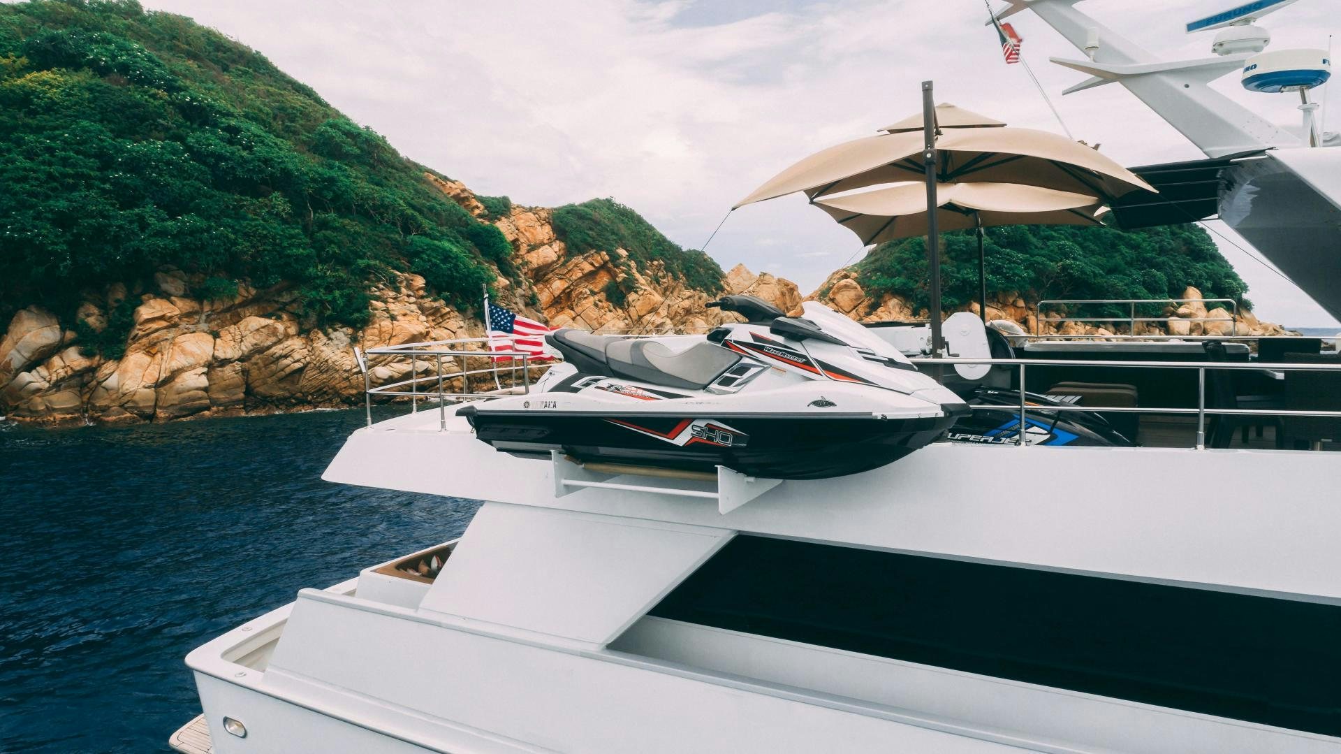 a boat on the water aboard MARAZUL Yacht for Sale
