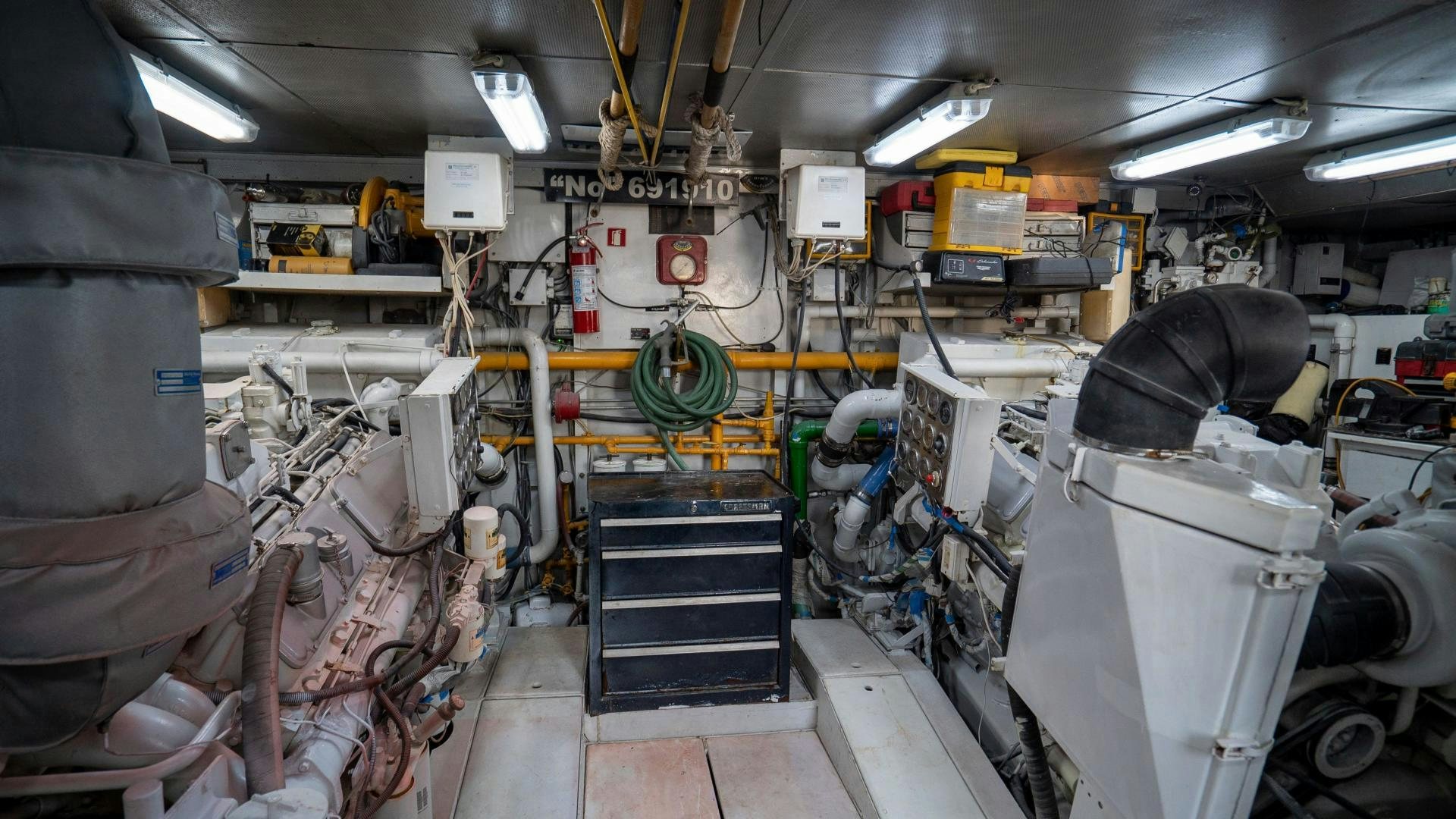 a room with machinery aboard MARAZUL Yacht for Sale
