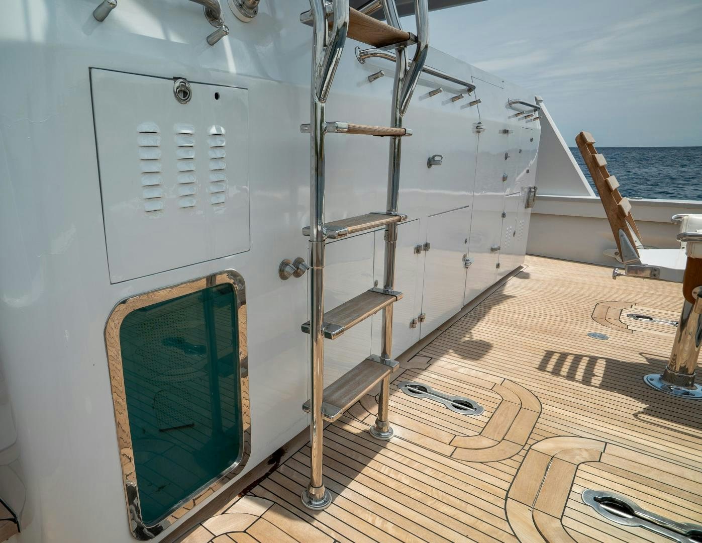 a ladder on a boat aboard MARAZUL Yacht for Sale