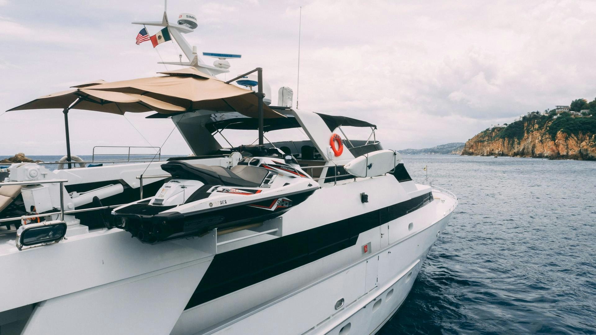 a boat on the water aboard MARAZUL Yacht for Sale