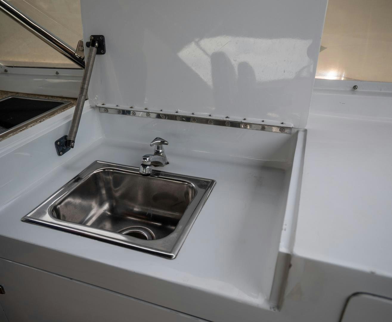 a sink with a faucet aboard MARAZUL Yacht for Sale