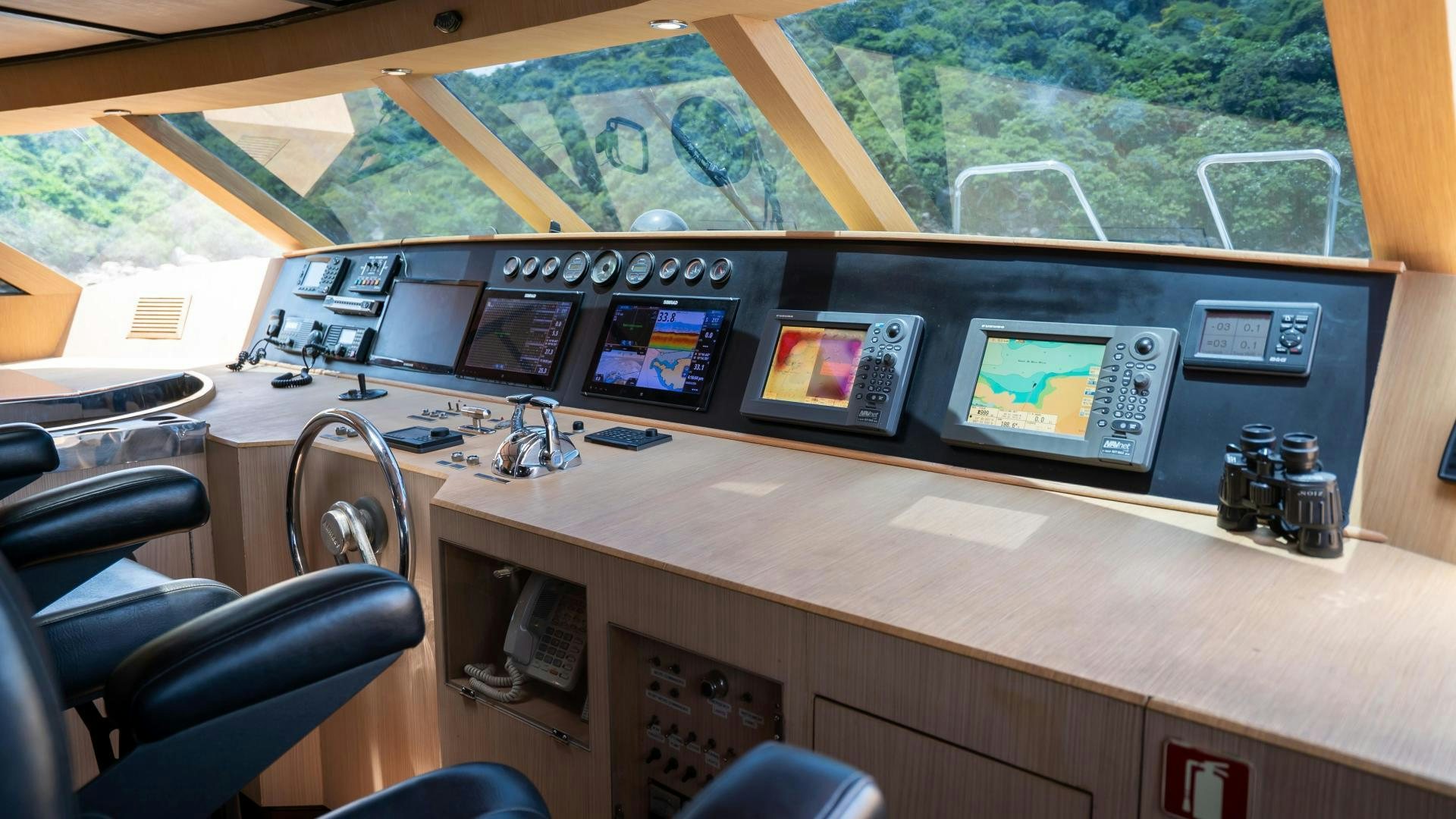 inside of a control room aboard MARAZUL Yacht for Sale