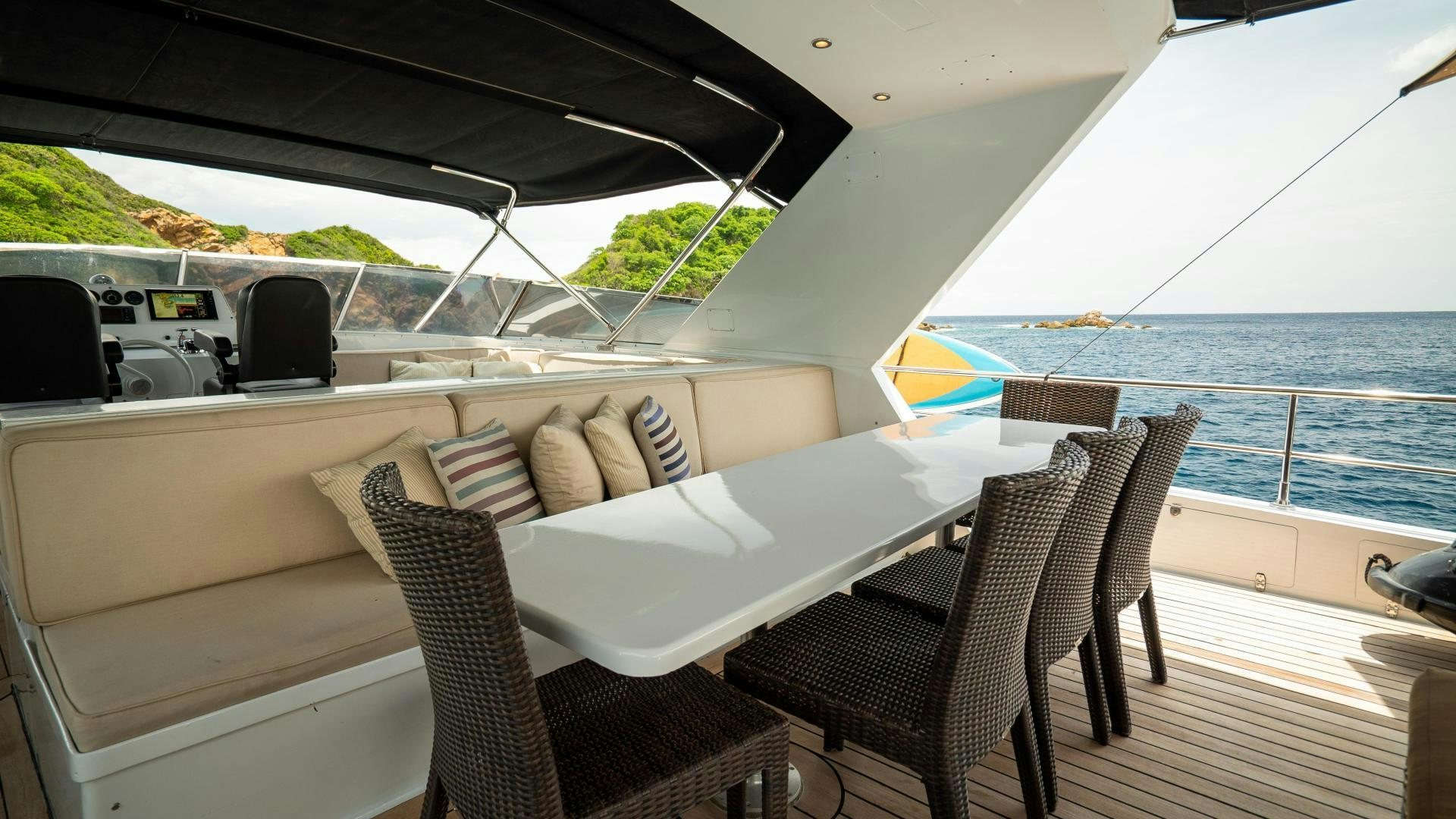 a boat on the water aboard MARAZUL Yacht for Sale