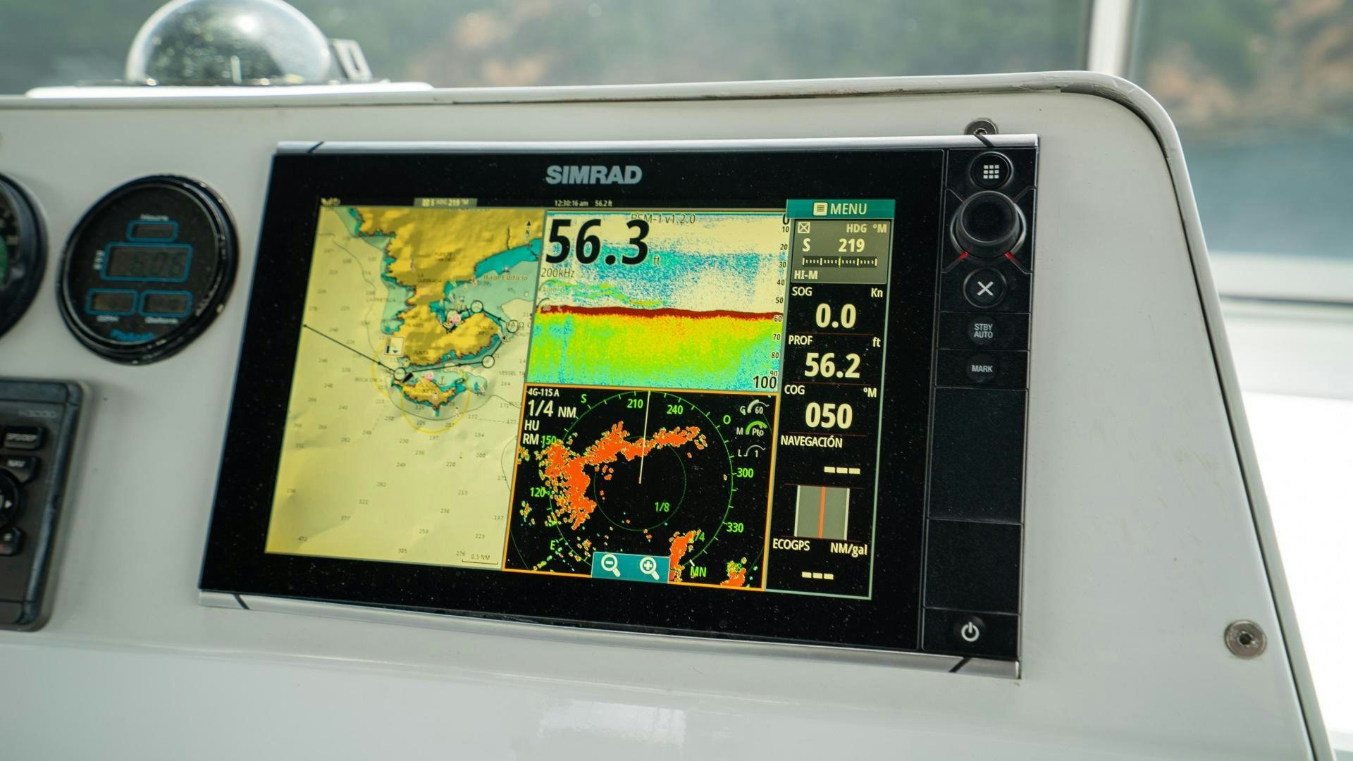 graphical user interface aboard MARAZUL Yacht for Sale