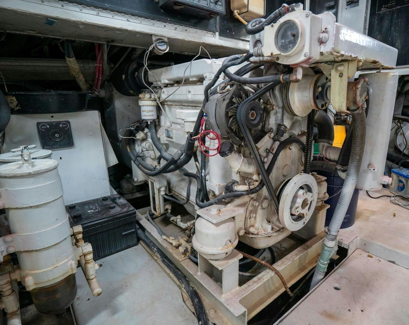 a large machine with pipes aboard MARAZUL Yacht for Sale