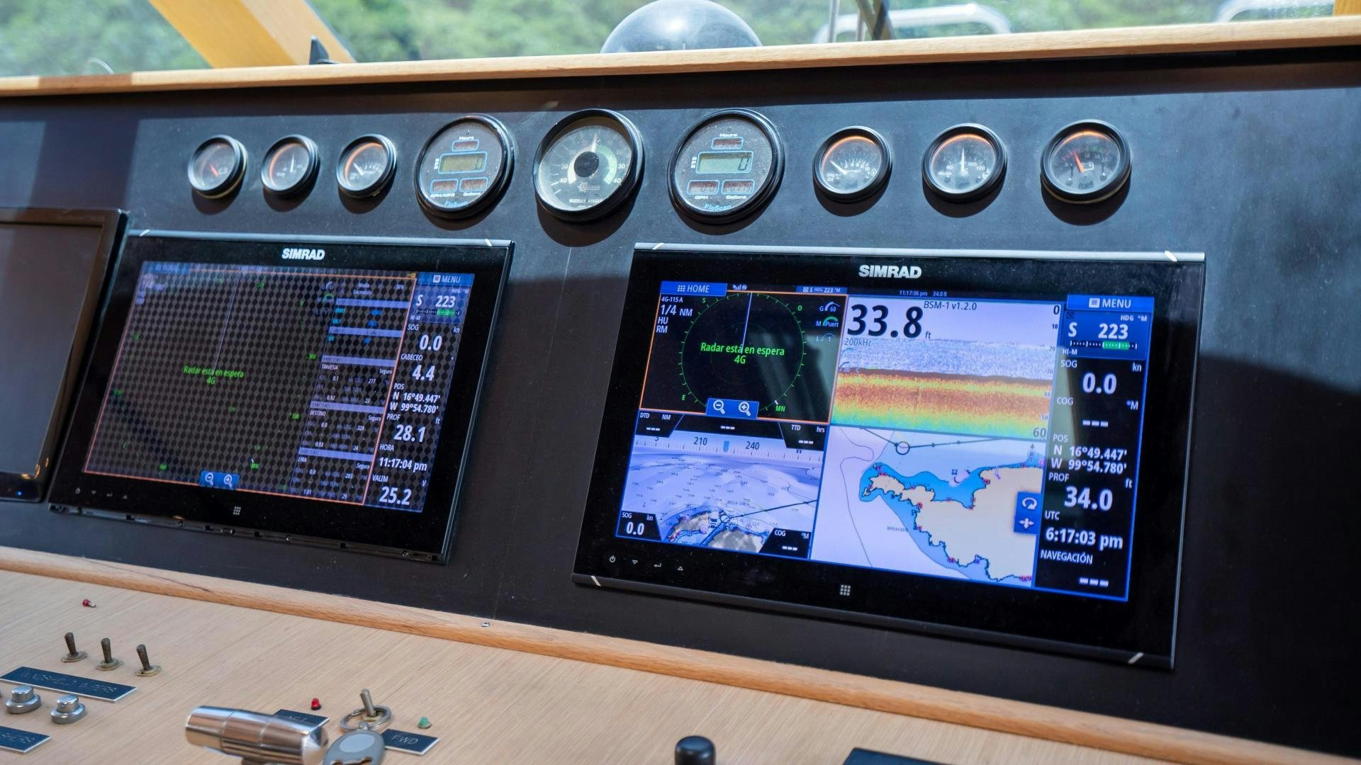 a computer monitor with a screen aboard MARAZUL Yacht for Sale