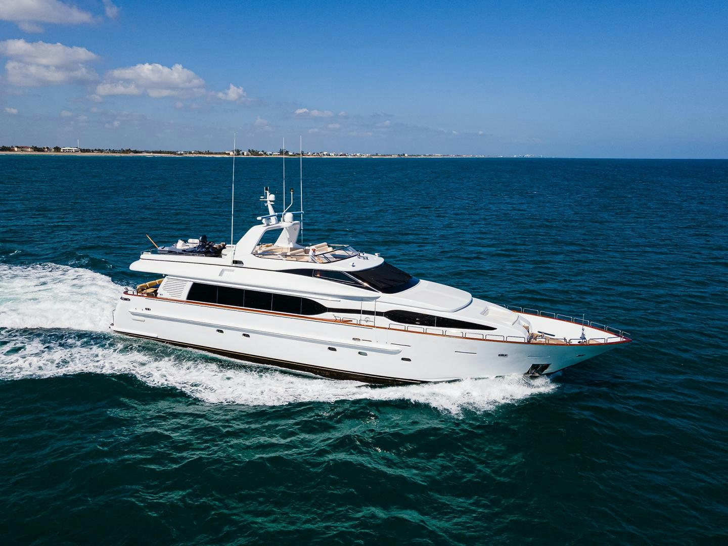 a boat on the water aboard MY DESTINY Yacht for Sale