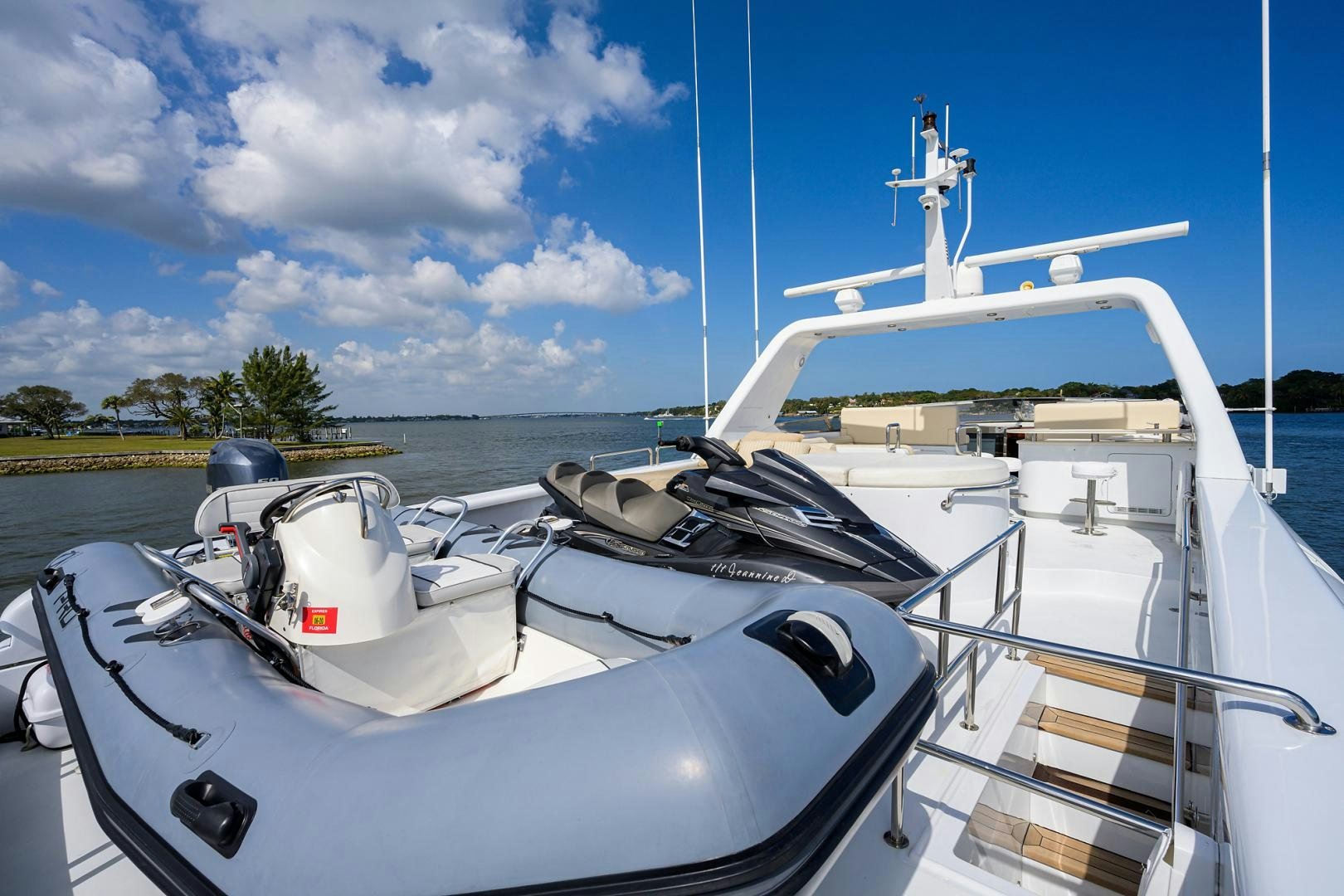 a boat on the water aboard MY DESTINY Yacht for Sale