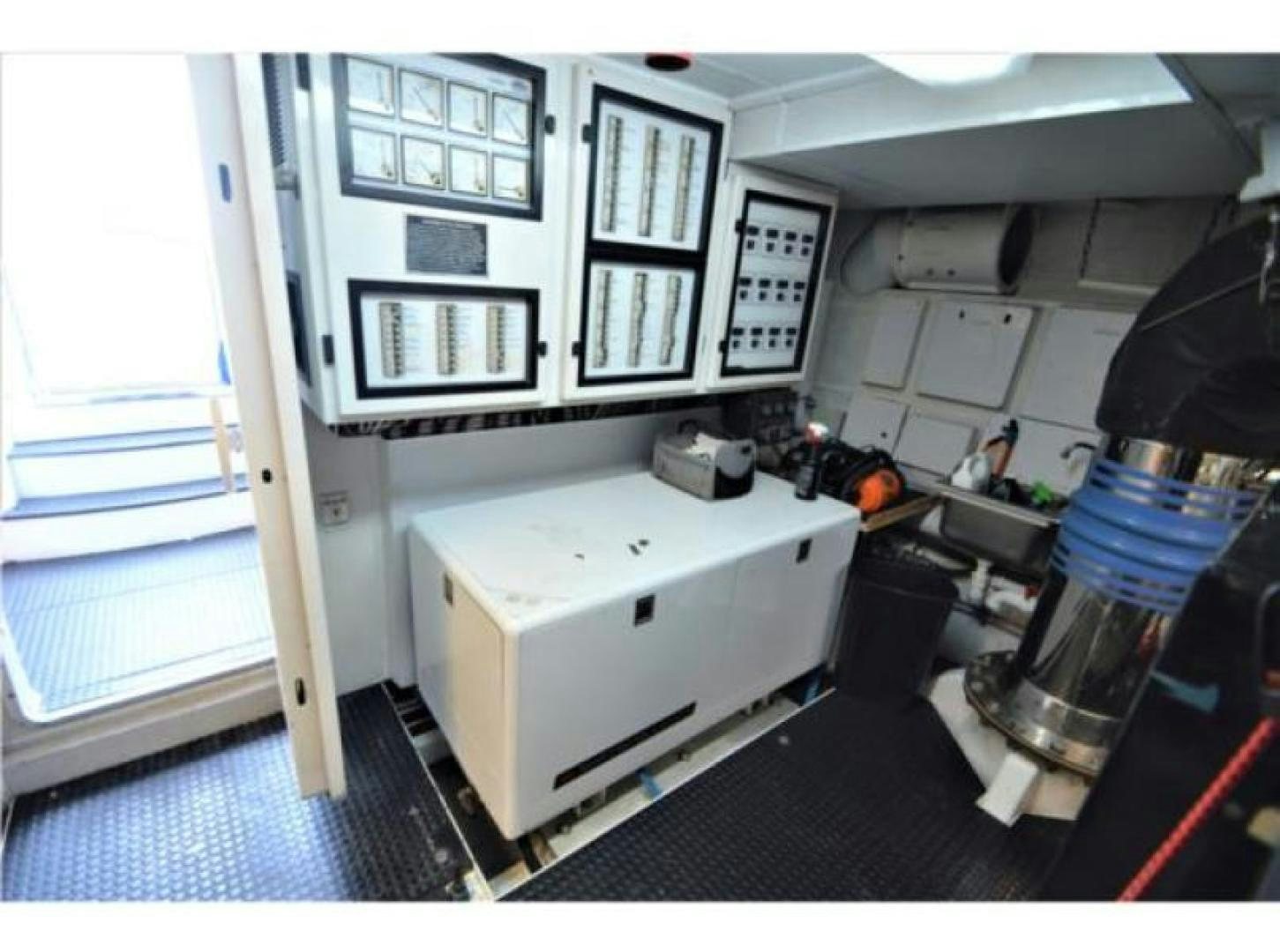 a kitchen with a sink and cabinets aboard MY DESTINY Yacht for Sale