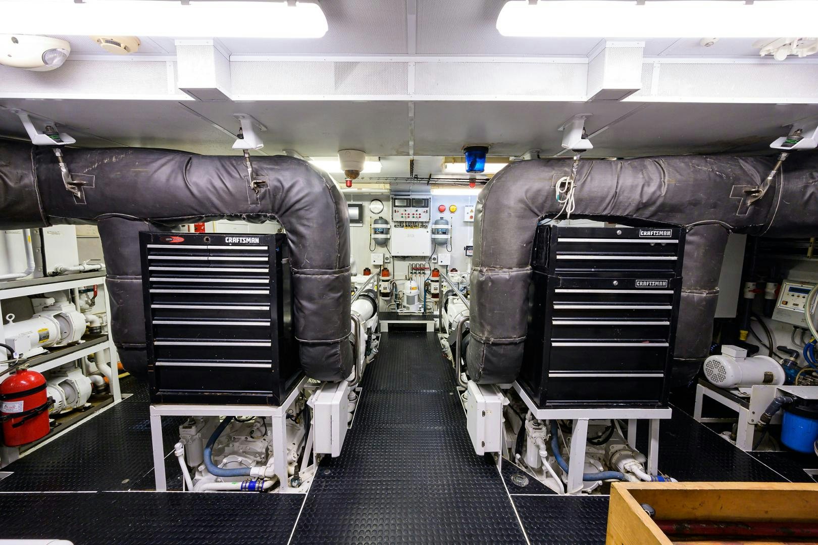 a room with machines and equipment aboard MY DESTINY Yacht for Sale