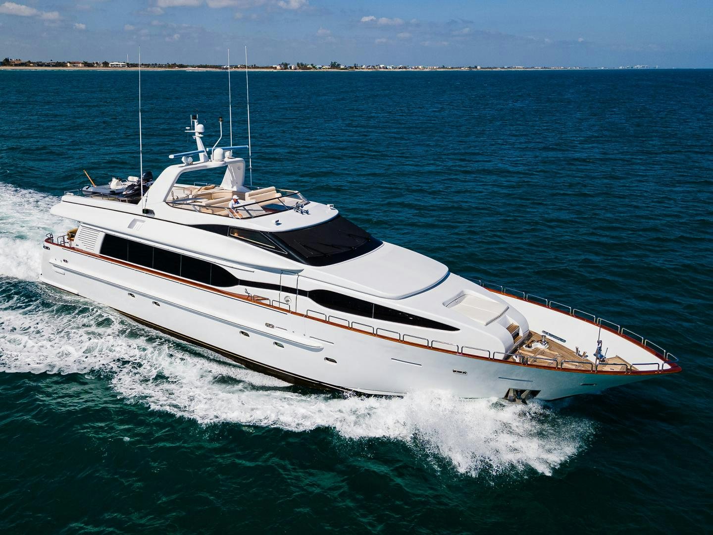 a boat on the water aboard MY DESTINY Yacht for Sale