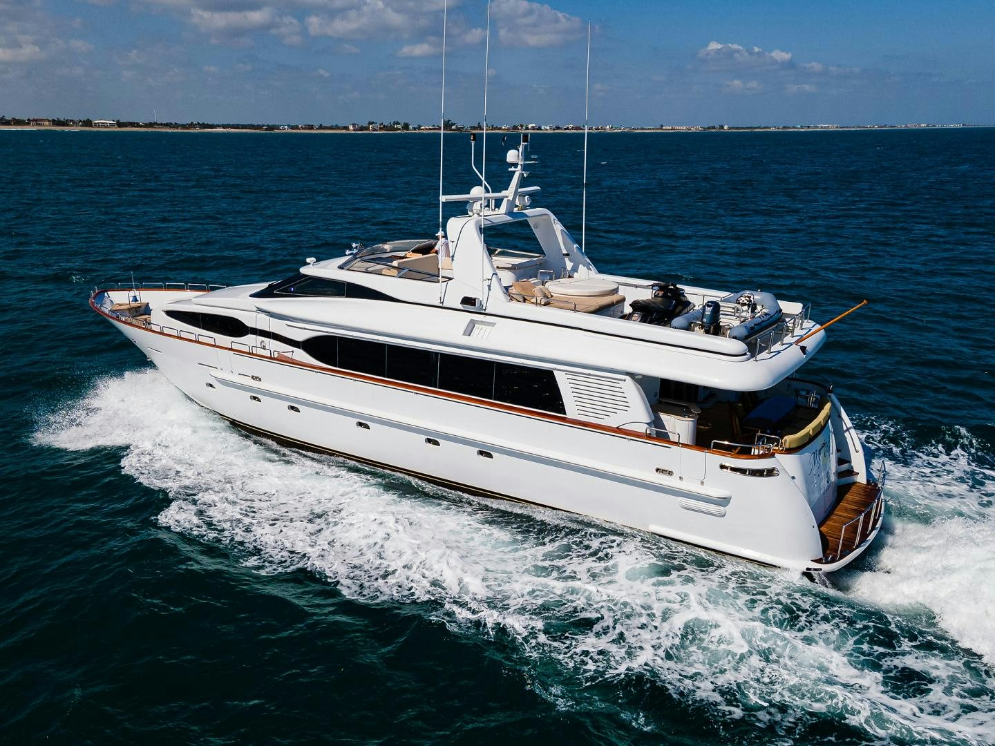 a boat on the water aboard MY DESTINY Yacht for Sale