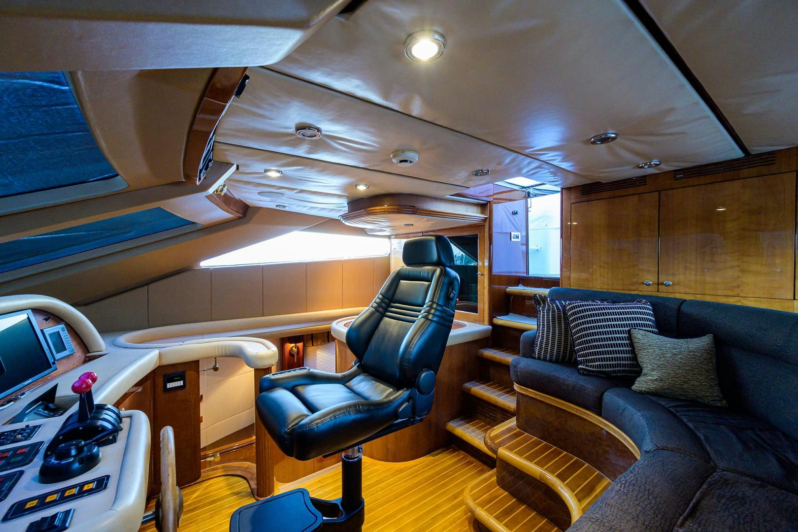 a room with a couch and a desk aboard MY DESTINY Yacht for Sale