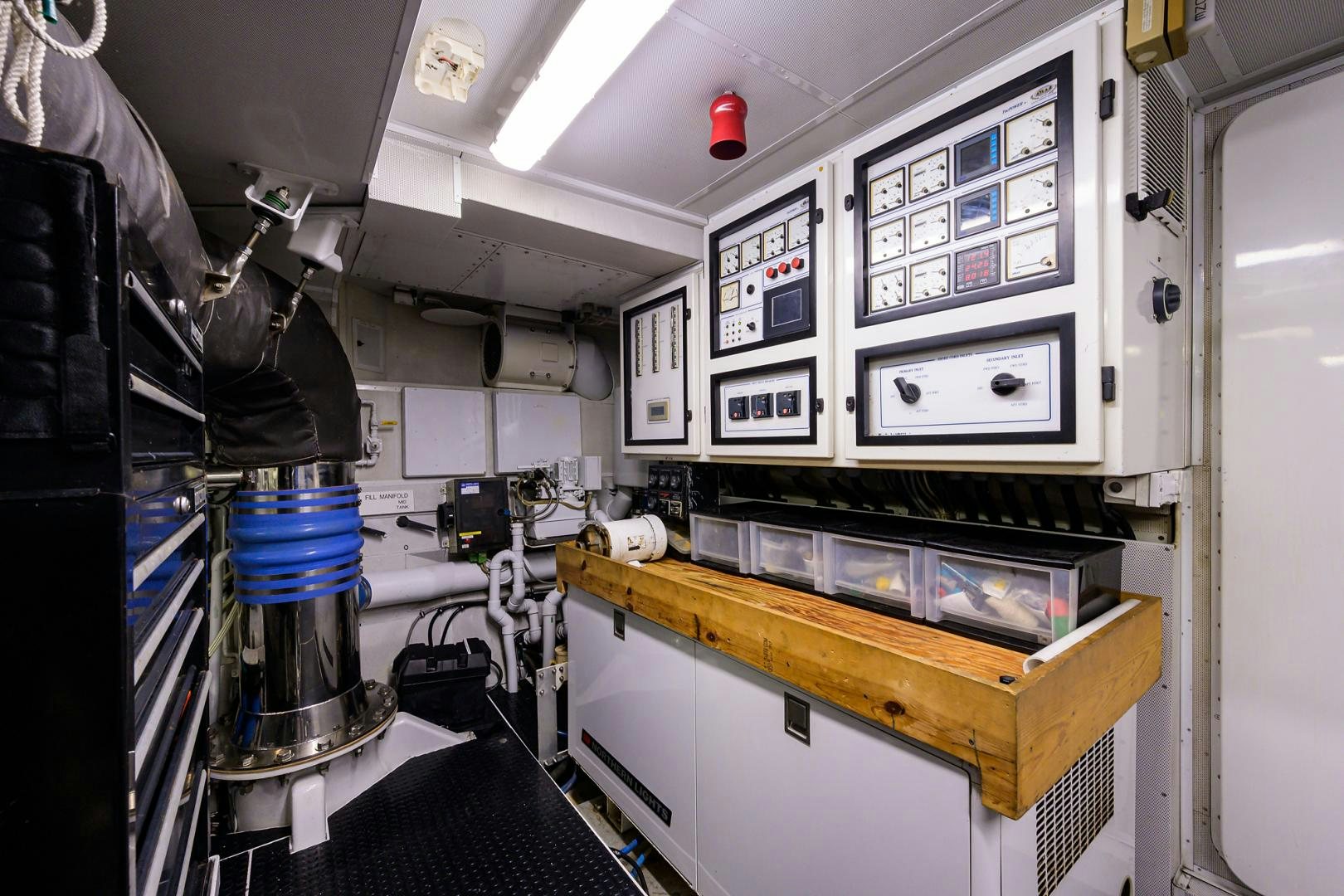 a room with equipment and equipment aboard MY DESTINY Yacht for Sale
