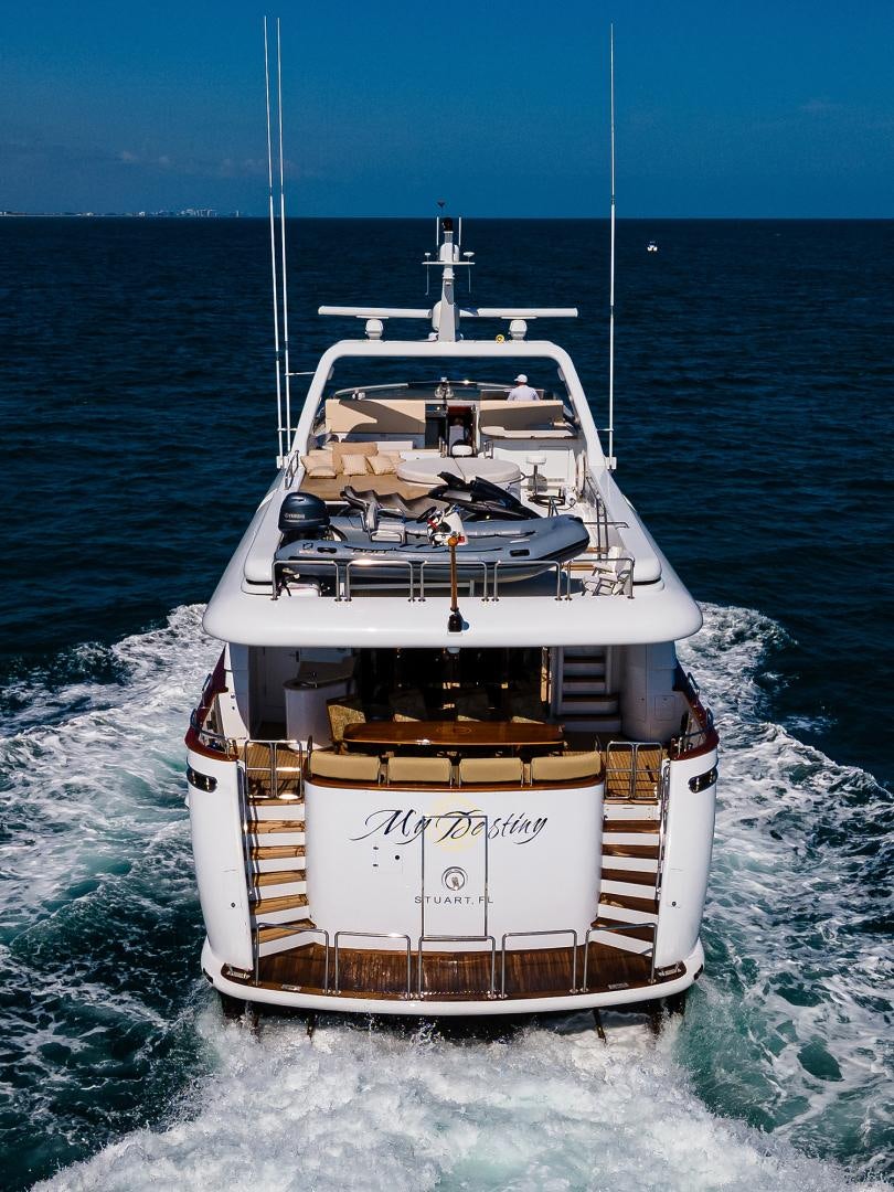 a boat on the water aboard MY DESTINY Yacht for Sale