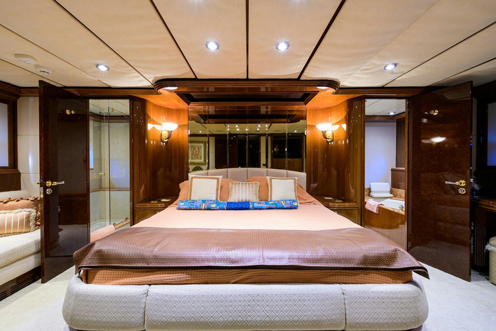 a large hotel room aboard MY DESTINY Yacht for Sale