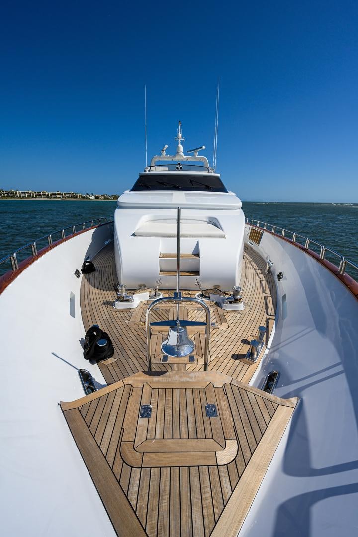 a boat on a deck aboard MY DESTINY Yacht for Sale