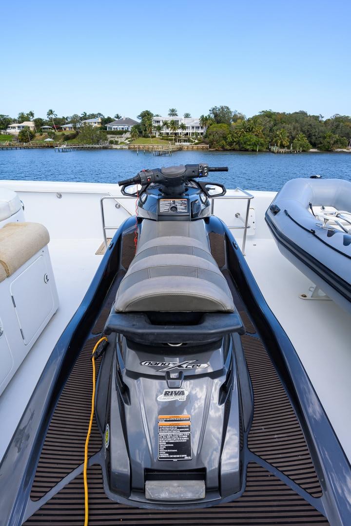 a boat with a motor attached to it aboard MY DESTINY Yacht for Sale