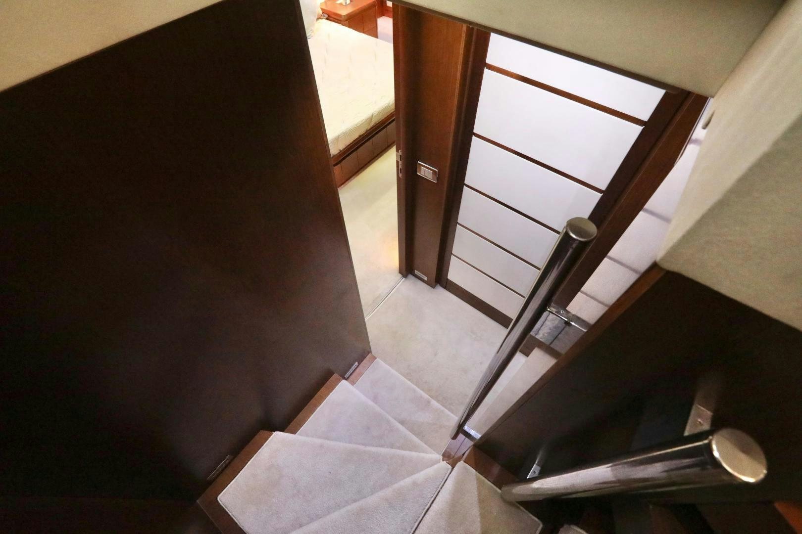 a dark room with a window aboard ANDREIKA Yacht for Sale