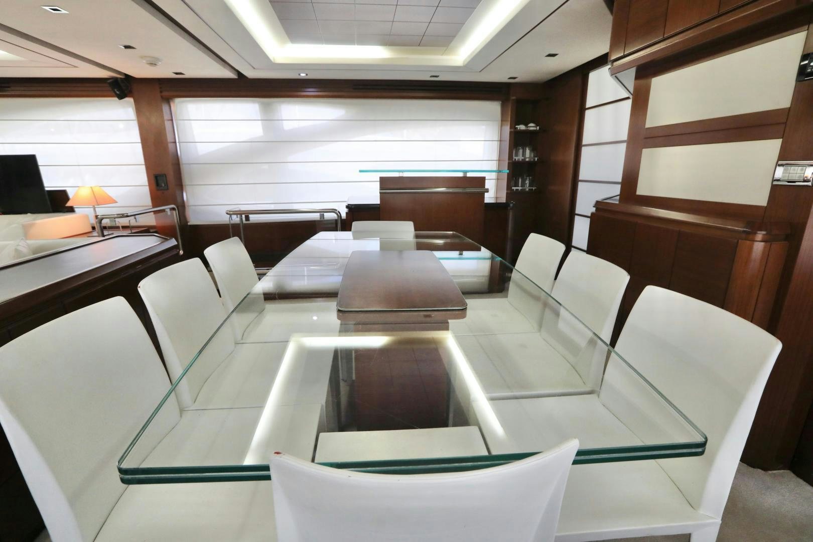 a room with a row of seats aboard ANDREIKA Yacht for Sale