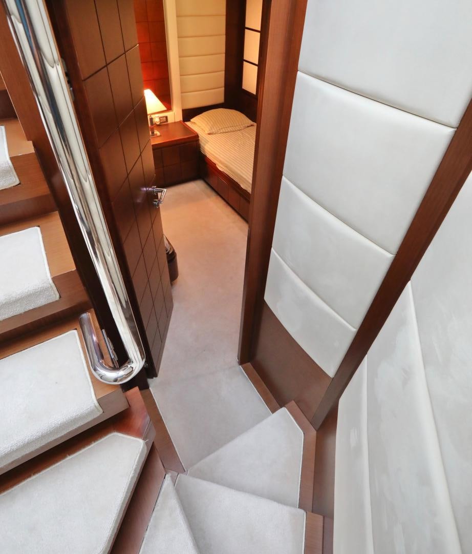 a hallway with a white door aboard ANDREIKA Yacht for Sale