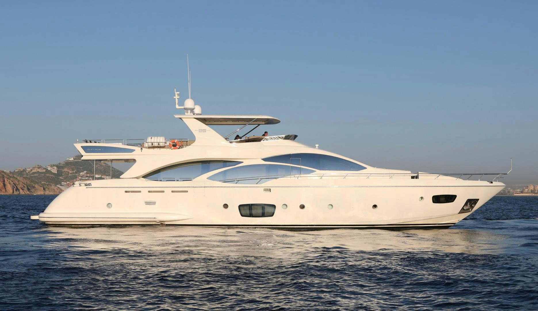 a white yacht on the water aboard ANDREIKA Yacht for Sale