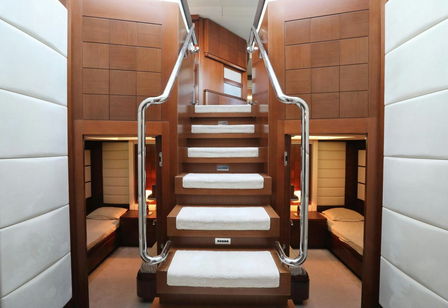 a set of stairs in a room aboard ANDREIKA Yacht for Sale