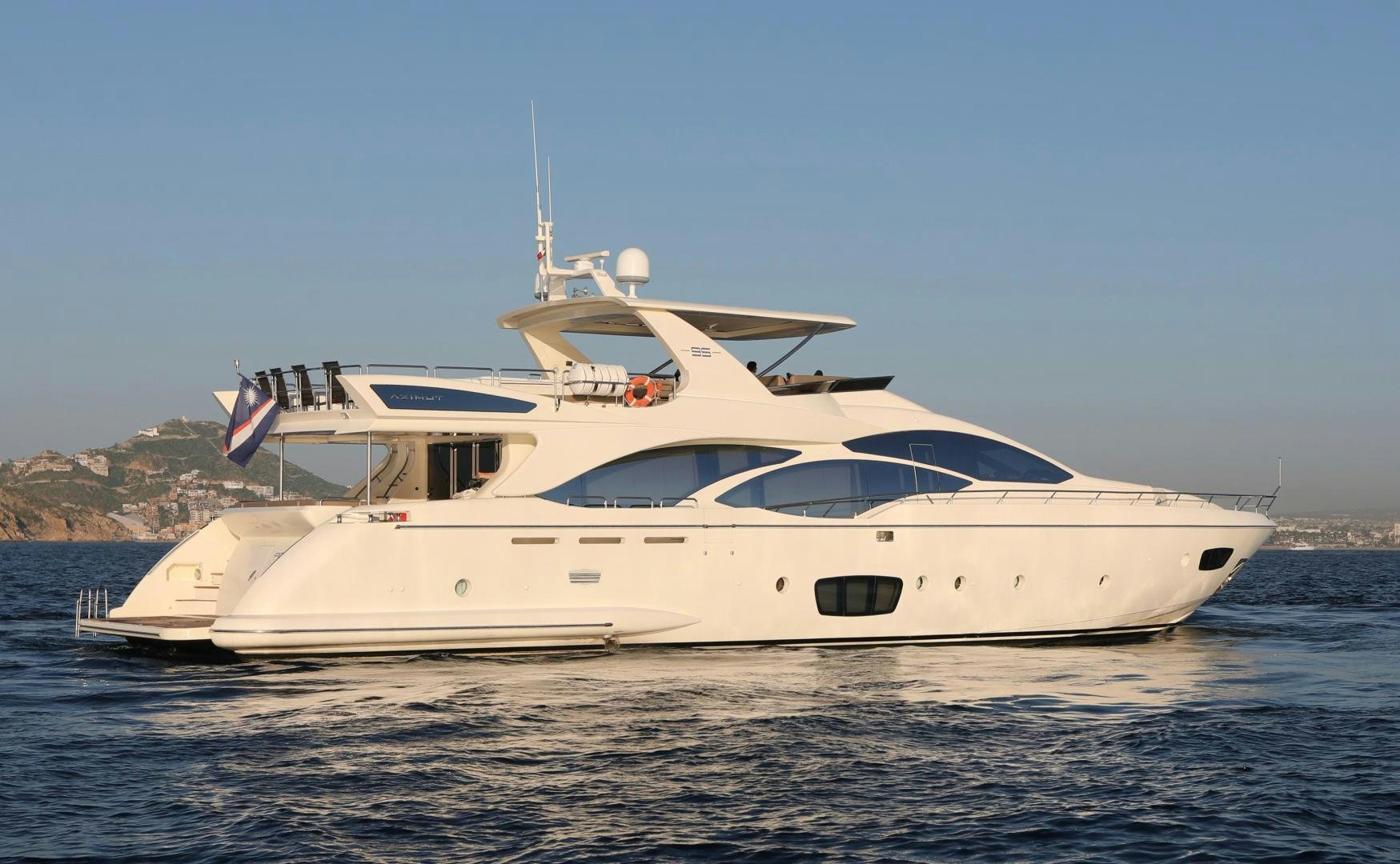 a white yacht on the water aboard ANDREIKA Yacht for Sale
