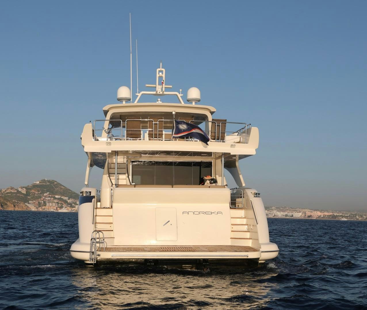 a boat in the water aboard ANDREIKA Yacht for Sale