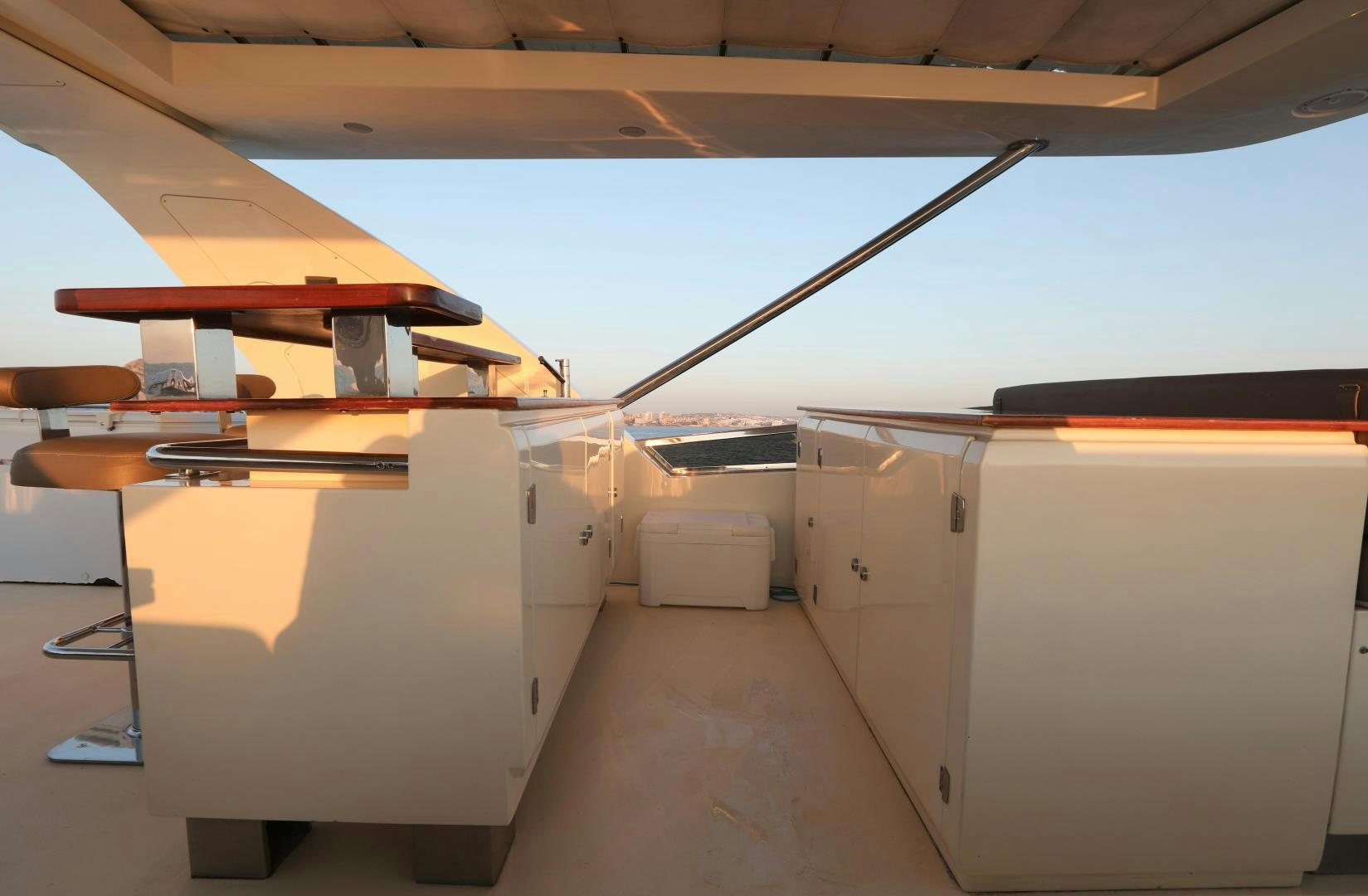 a room with several white containers aboard ANDREIKA Yacht for Sale