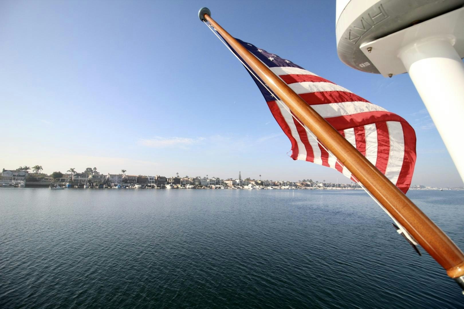 a flag on a boat aboard REFLECTIONS Yacht for Sale