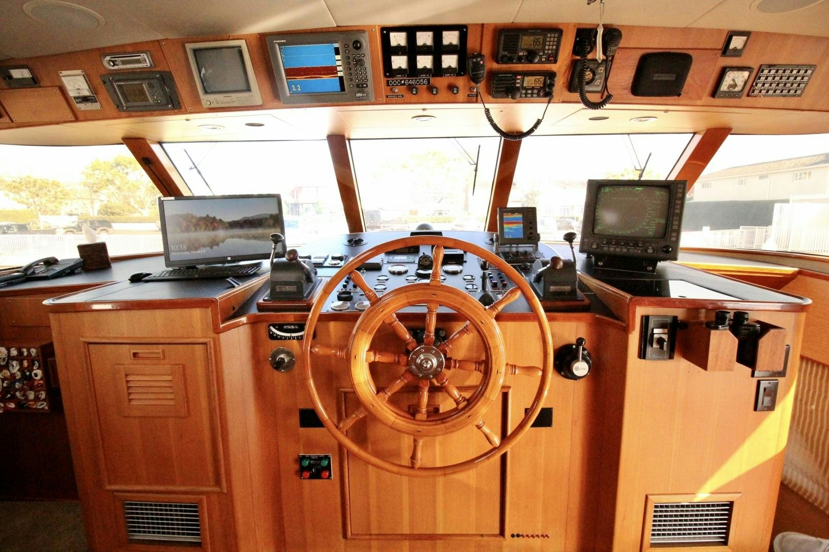 a yellow and orange interior of a vehicle aboard REFLECTIONS Yacht for Sale