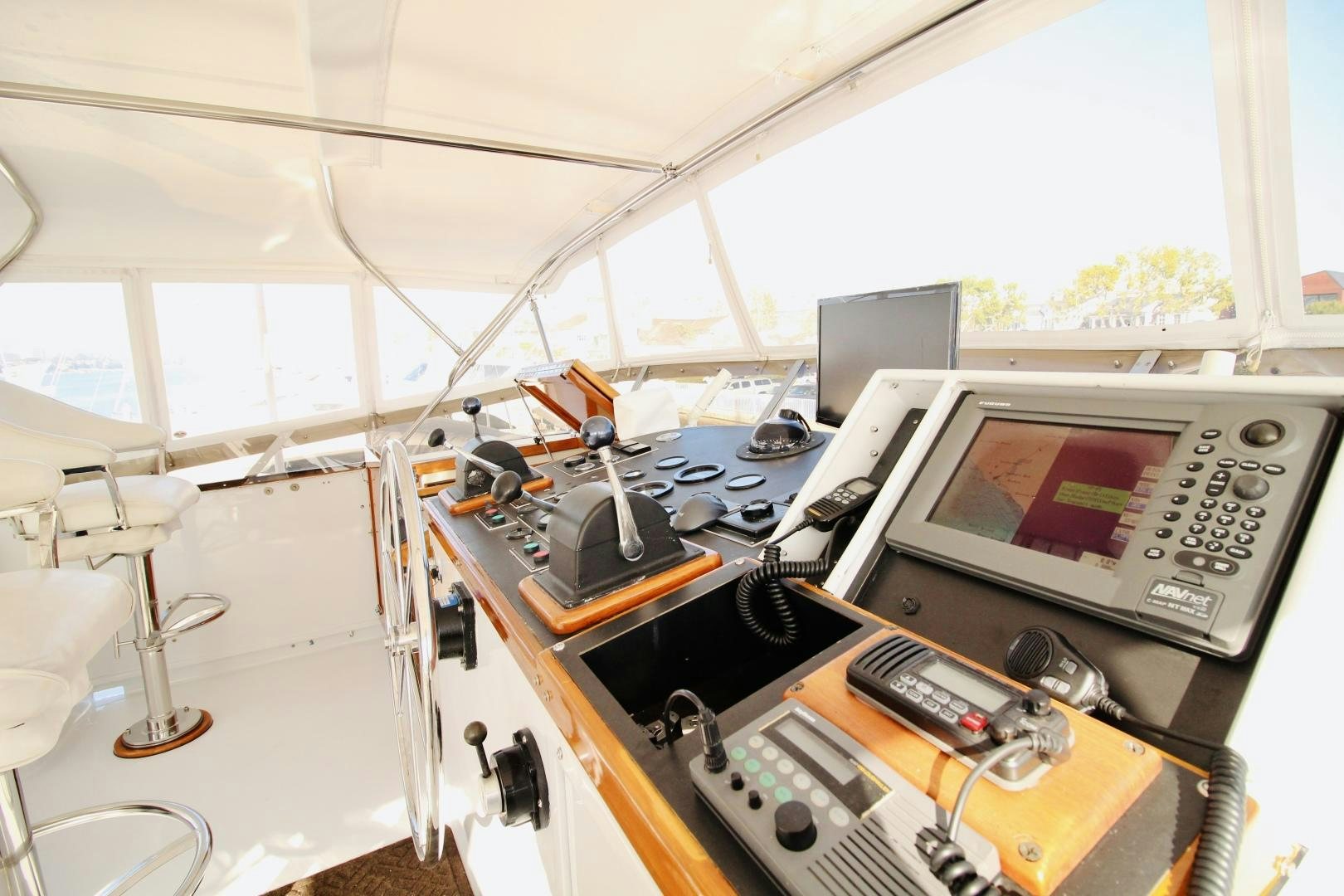 a room with computers and other objects aboard REFLECTIONS Yacht for Sale