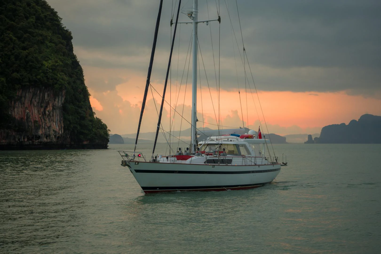 a boat on the water aboard TARONGA Yacht for Sale