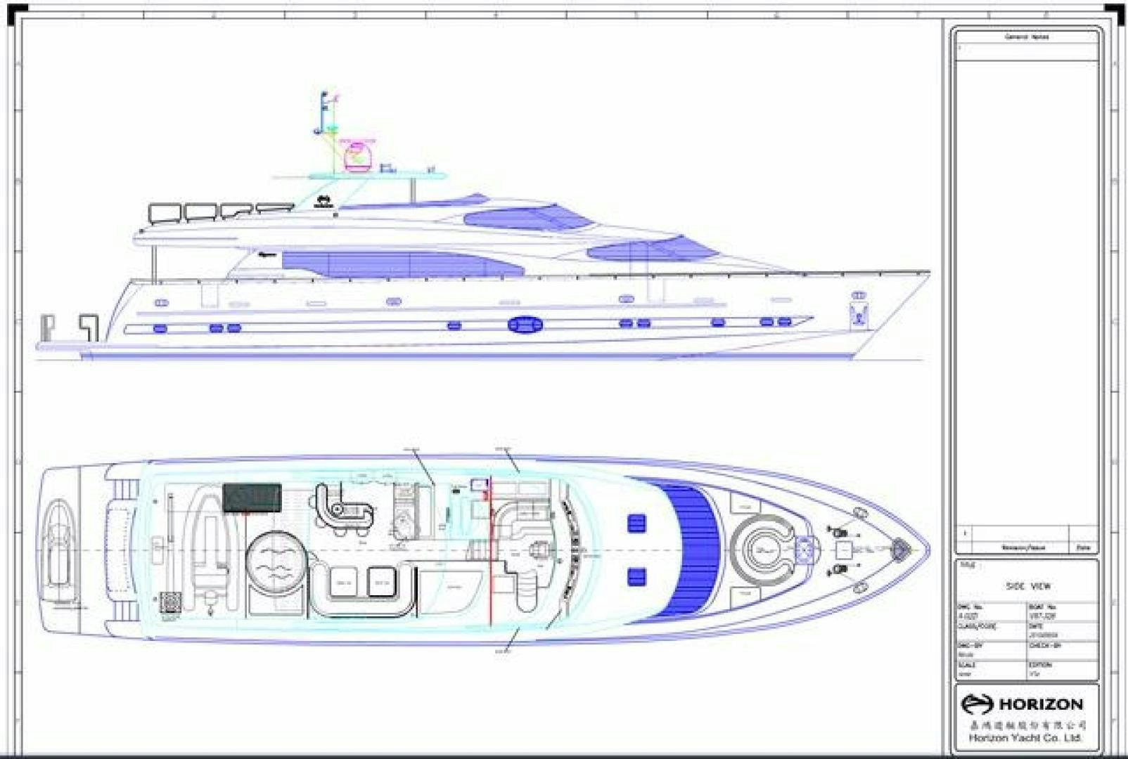 diagram aboard ENCORE Yacht for Sale