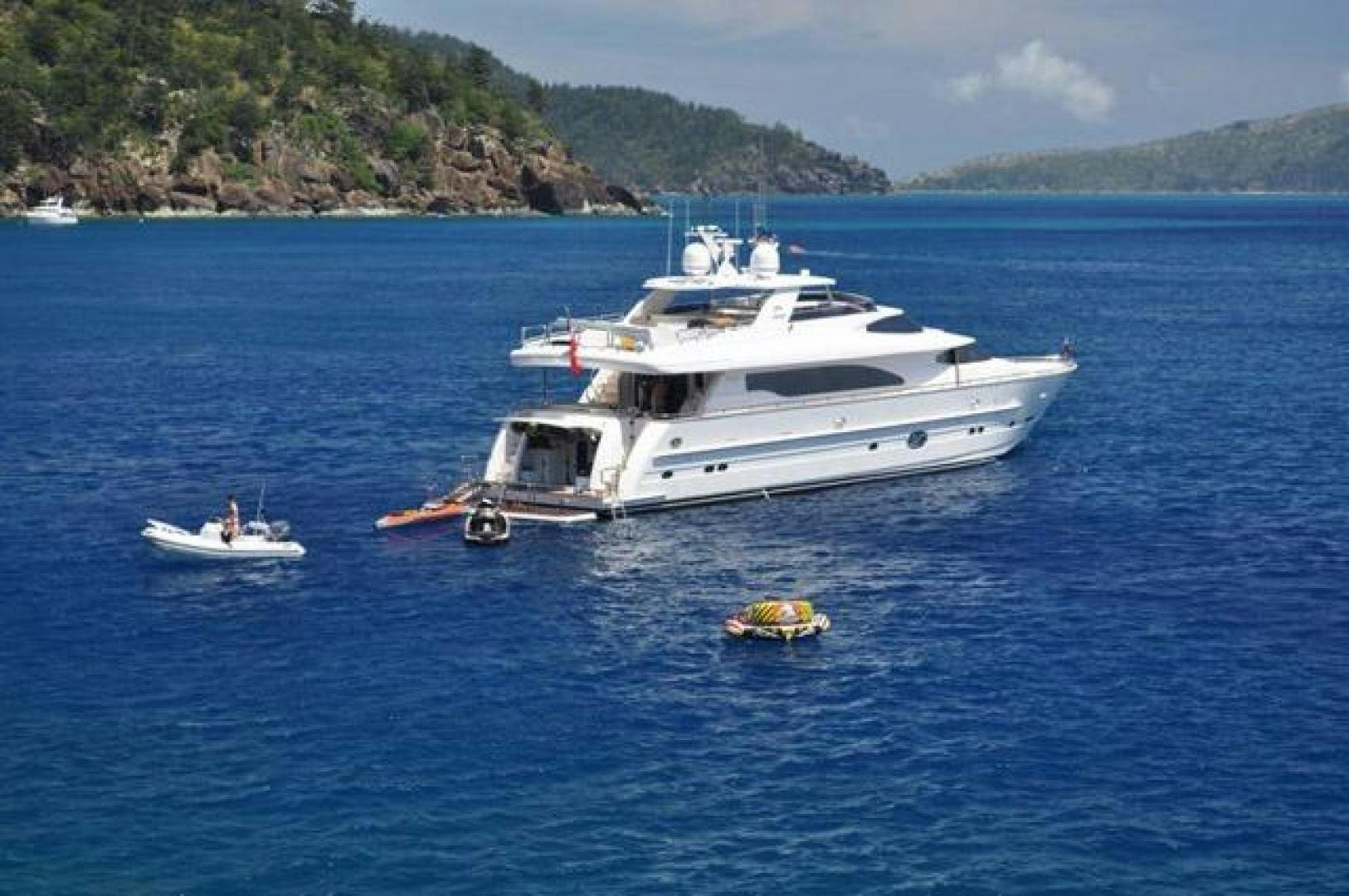 a boat in the water aboard ENCORE Yacht for Sale