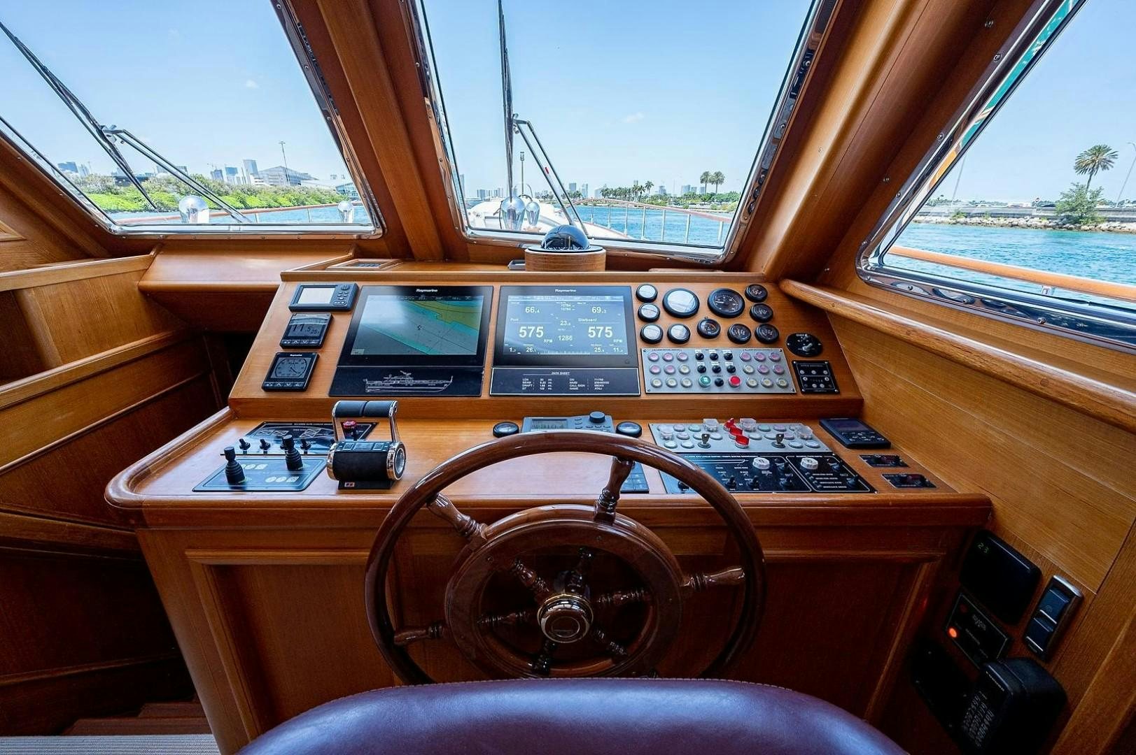 a radio on a boat aboard ATALI Yacht for Sale