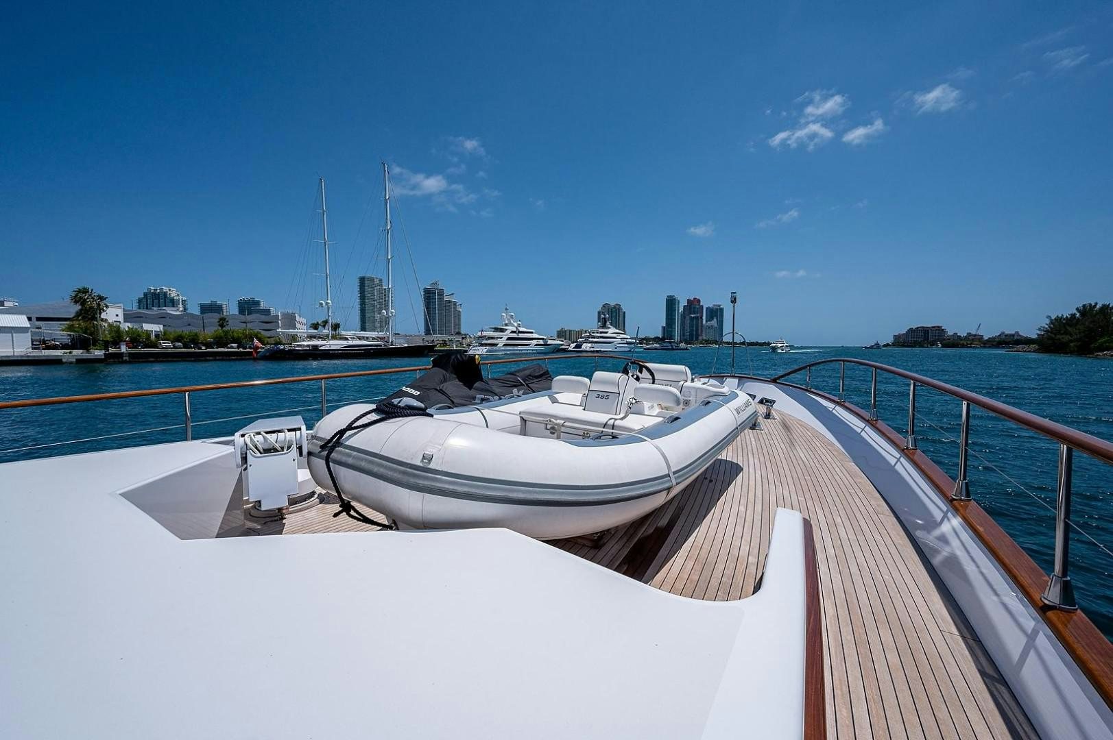 a boat on a bridge aboard ATALI Yacht for Sale