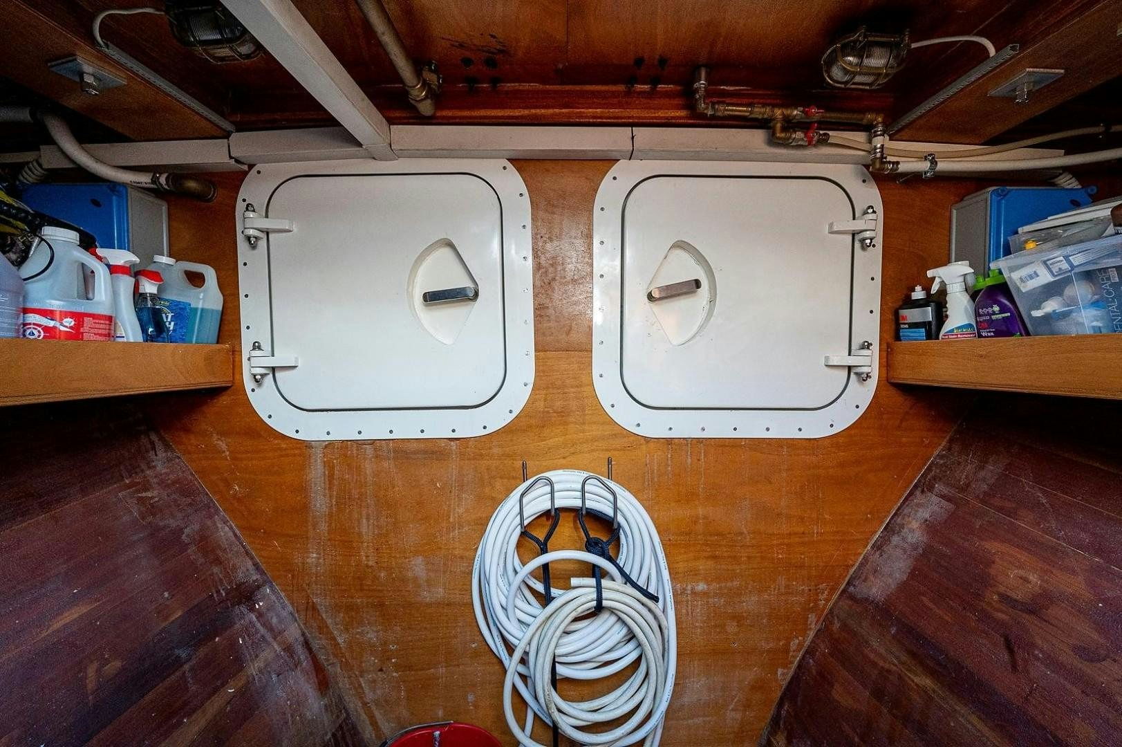 a group of white electrical boxes aboard ATALI Yacht for Sale