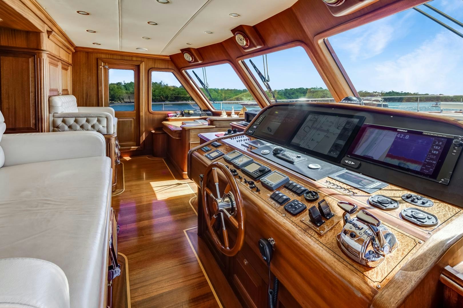 inside of a cabin aboard CHANSON II Yacht for Sale