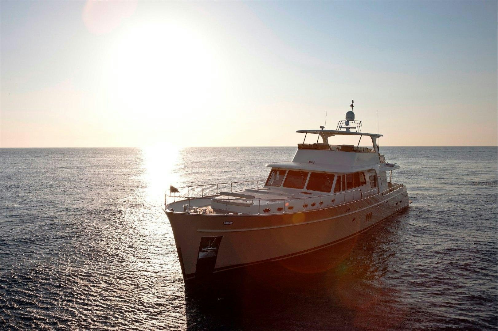 a large white boat in the water aboard NEW VICEM 97 CRUISER Yacht for Sale