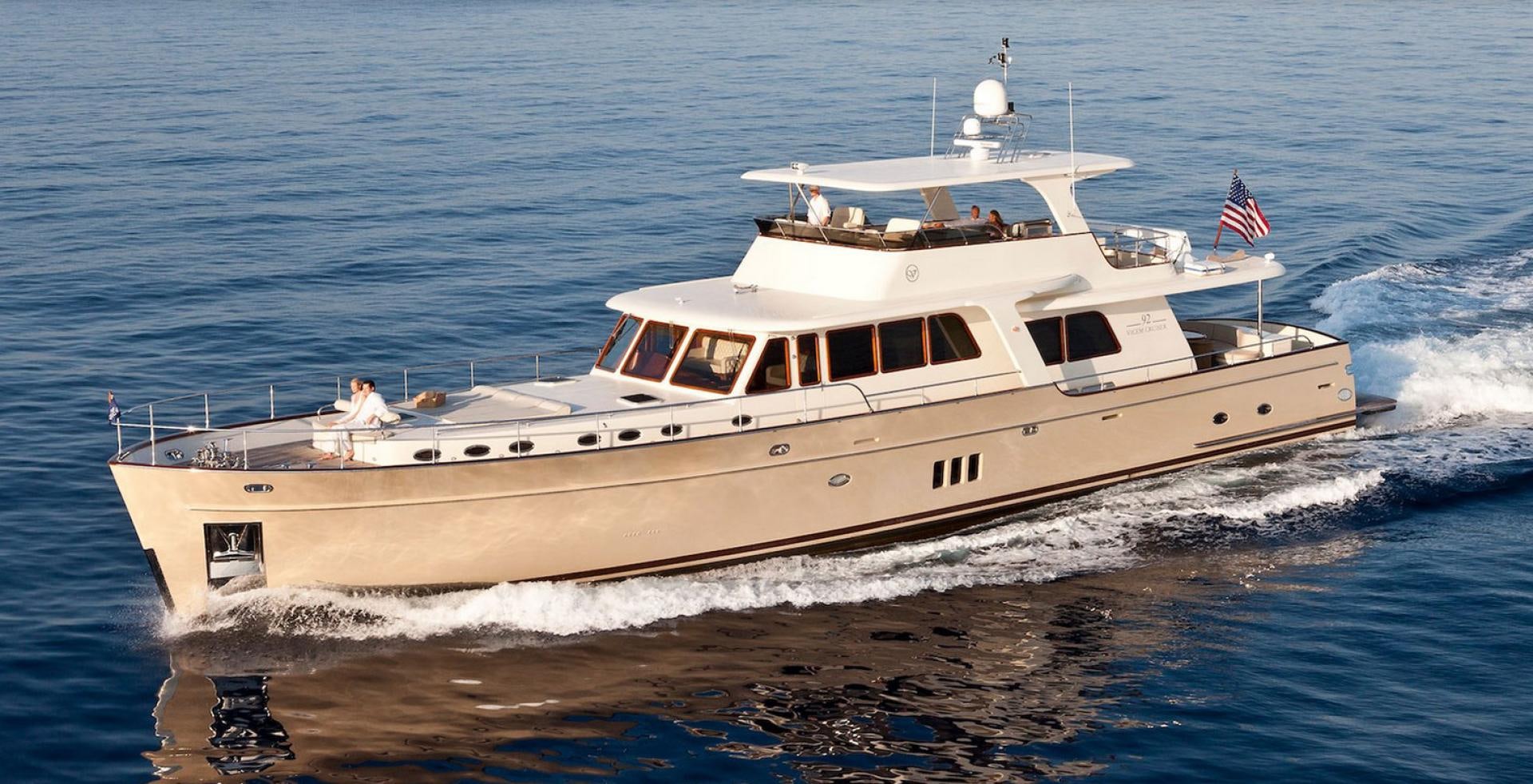a boat on the water aboard NEW VICEM 97 CRUISER Yacht for Sale