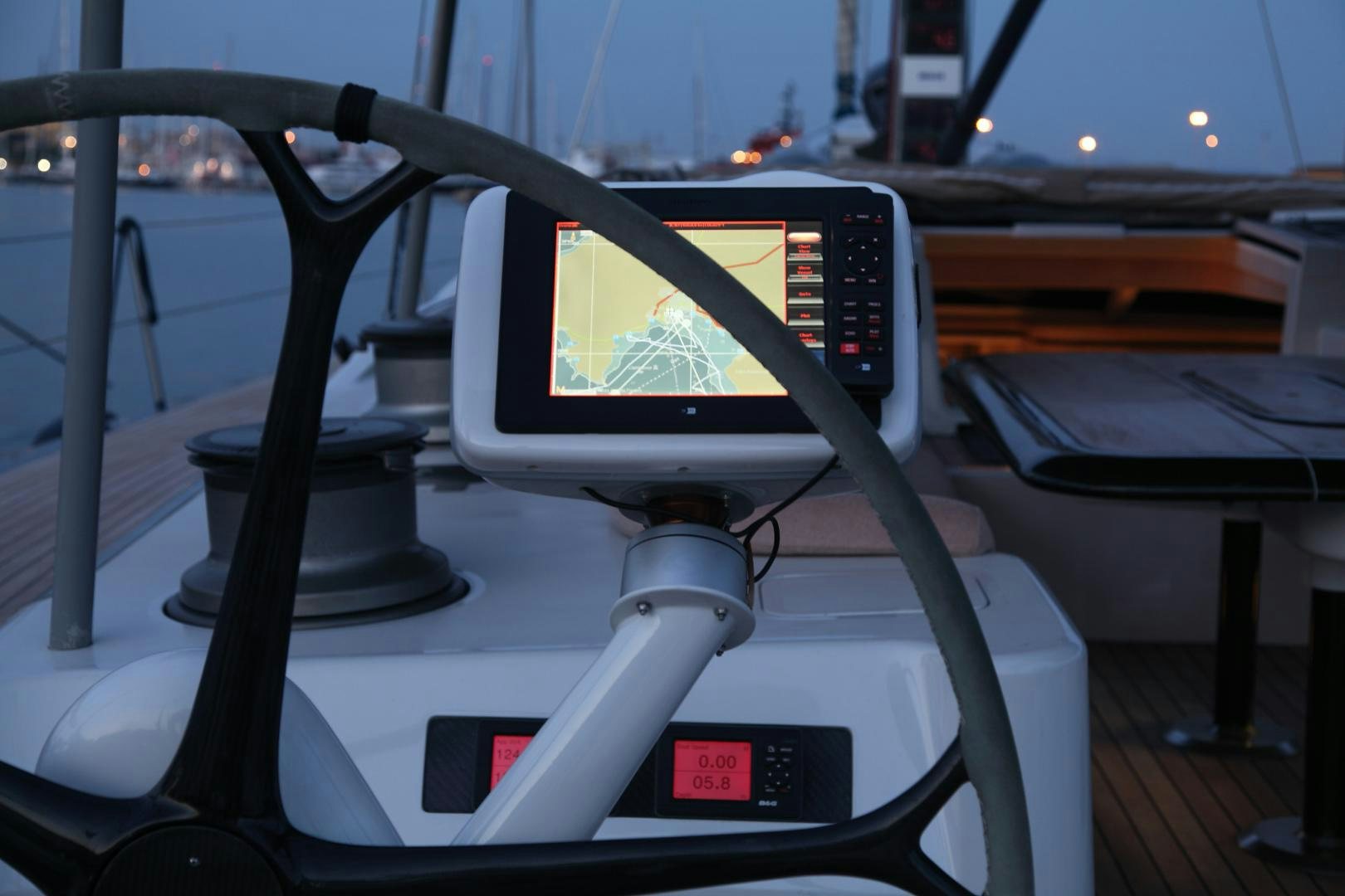 a machine with a screen aboard MARIA ALBA Yacht for Sale