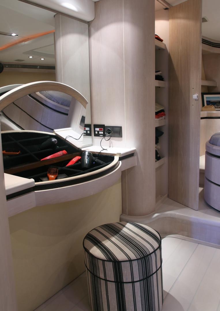 a bathroom with a sink and a mirror aboard MARIA ALBA Yacht for Sale