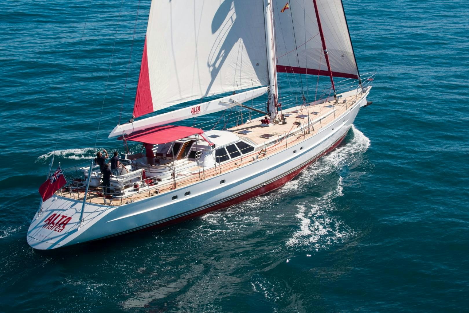 a boat on the water aboard ALTA MAREA Yacht for Sale