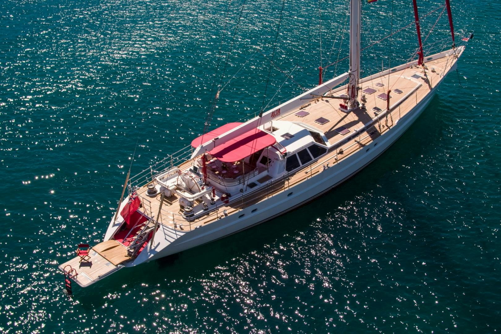 a boat on the water aboard ALTA MAREA Yacht for Sale